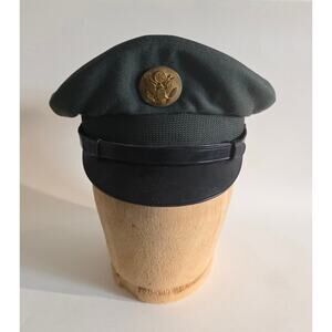 Original 1968 US Army Service Cap Wool Serge DSA-100-68 Size 6 3/4 Vietnam Era